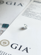 1.74 ct Near Colorless Brilliant Cut 8mm Moissanite w/ GIA Certificate - £167.99 GBP