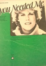 Vintage Sheet Music, &quot;You Needed Me,&quot; Recorded by Anne Murray (1978) - £3.54 GBP