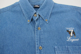 Big Bang Blue Denim Cotton Short Sleeve Shirt Tequila 7 Leguas Logo M - £35.13 GBP