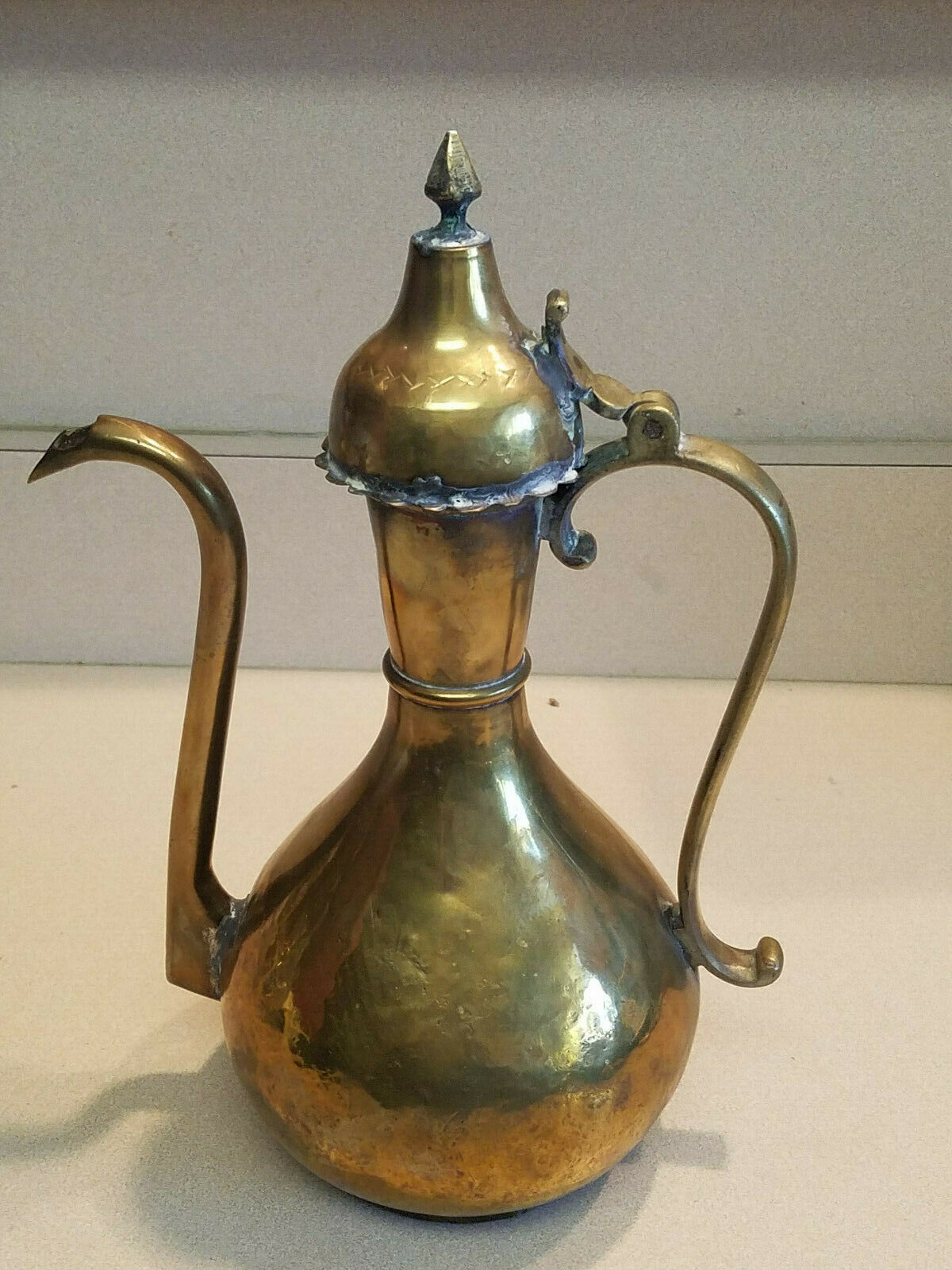 Brass Teapot Vintage from India - Brass Water Pitcher Engraved Floral  Design - Solid Brass Urn/Teapot Made in India