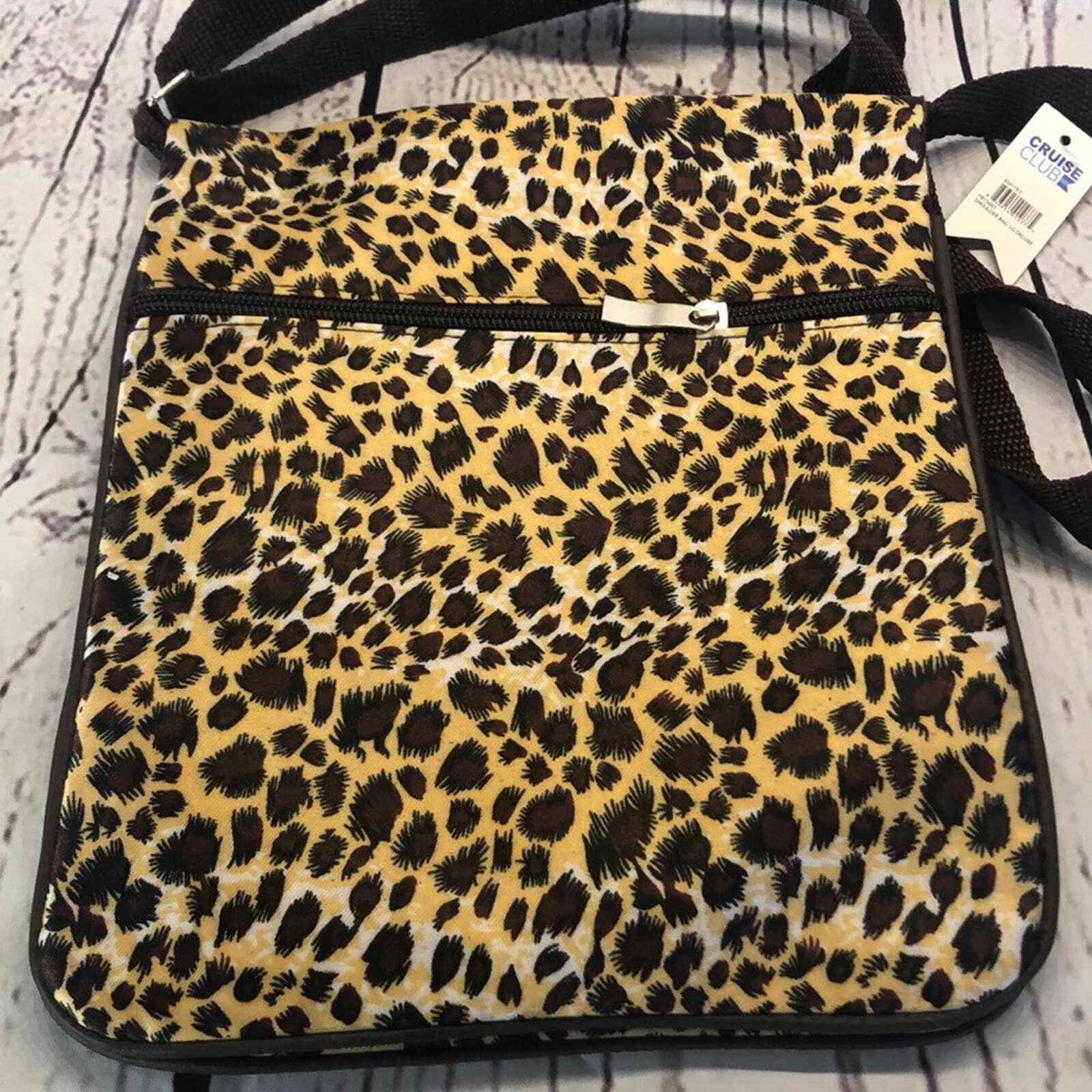 Cruise club animal print shoulder travel bag - $25.39