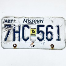 2015 United States Missouri Bluebird Passenger License Plate 7HC 561 - $266.48 MXN