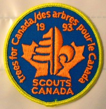 Scouts Canada Patch Trees For Canada 1993 Flourescent Orange - £3.82 GBP