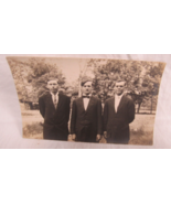 AZO 1904 - 1918 Real Photo Postcard 3 Gents Gentlemen John Stewart Portr... - $55.93 MXN