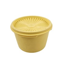 Tupperware Servalier Mini Canister 1297 Yellow With Lid Food Storage Vintage - £8.65 GBP