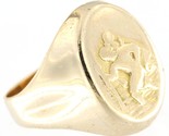 Saint christopher Unisex Fashion Ring 14kt Yellow Gold 278561 - £279.84 GBP