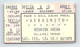 Aerosmith Concert Ticket Stub Février 13 1988 Dallas Texas - £31.44 GBP