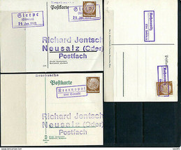 Germany Occ Poland WWII 3 PC Overprinted w German name of the city (3) 12323 - £7.91 GBP