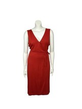 Banana Republic Wrap Dress Rust Color Sleeveless Midi Size Large New - £24.42 GBP