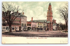 Postcard East Broad Street Westfield Massachusetts MA Horse &amp; Buggy c.1907 - £3.66 GBP