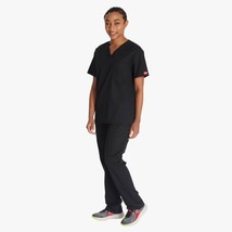 Dickies Unisex EDS Signature V-Neck Scrub Top Black size 5XL - $17.78