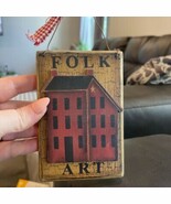Folk Art Hanging Decor with Red and Gold Design - $180.56 MXN