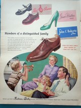 John C. Roberts Shoes Print Advertisement Art 1940s - £7.96 GBP