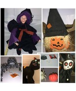 Lot of Halloween Decoratios Baskets &amp;. Basket Spider Towel Witch + More - $96.04 CAD