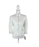 Vintage 90s TINT Women&#39;s Light Blazer Career Jacket Size S Off White NWT - $39.99