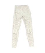 Alo Ivory White High-Waist Moto Mesh Leggings size XS Athleisure Yoga Workout - $41.46