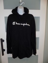 Champion Black Hooded LS T-Shirt Hoodie Size M Men&#39;s EUC - £16.96 GBP
