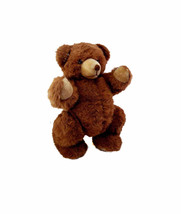 Big Brown Teddy Bear by Modern Toys 1960s Jointed Brown Plush Toy Pads Synthetic - £30.68 GBP