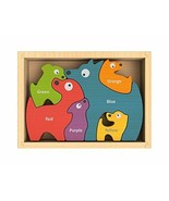 BeginAgain Dog Family Color Names Puzzle - Bilingual Wooden Colors - 2 a... - $263.25 MXN