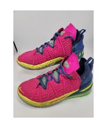 Nike Lebron XVIII 18 &quot;Los Angeles By Night&quot; Shoes DB8148-600 Size 8 Pink... - $62.04 CAD