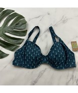 Title Nine Womens Underwire Bikini Top Size 36 DD Blue Green Geometric Swim - $37.89 CAD