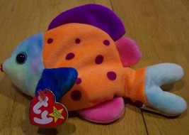 TY Beanie Baby LIPS THE FISH Plush Stuffed Animal NEW - £12.07 GBP