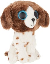 Ty Beanie Boos Muddles The Brown &amp; White Dog Big Blue Sparkle Eyes NEW - $8.41