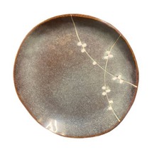 Oneida CHERRY BLOSSOM 4-Dinner Plates Stoneware Dinnerware Green White Brown - £50.64 GBP