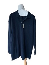 ALEXANDER JULIAN MENS LS COLLARED PARTIAL BUTTON NAVY CLASSIC SWEATER NW... - $57.91
