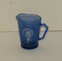 Vintage Cobalt Blue Shirley Temple Creamer Pitcher Hazel Atlas - £15.81 GBP