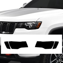 Fits 2014 - 2021 Jeep Grand Cherokee Head Light Headlight Overlay Tint C... - £20.44 GBP