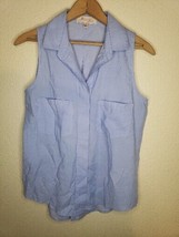 PHILOSOPHY shirt women’s SMALL blue 55% lyocell tank top sleeveless - £13.02 GBP