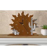15.5in W Southwest Theme Sunset Shelf or Mantel Clock - Cactus - $109.00