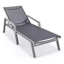 LeisureMod Marlin Armrests Poolside Outdoor Patio Lawn and Garden Modern... - $5,449.79 MXN