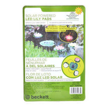 Beckett Solar Powered Lily Pad Pond Lights - £32.69 GBP