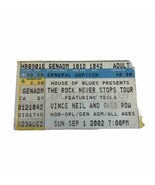 Vince Neil / Skid Row / Tesla / jackyl Concert Ticket Stub 9/1/2002 Orla... - $12.00