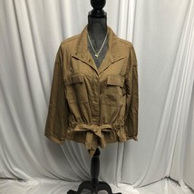 Time and Tru Jacket Womens Size Large 12-14 Tan Brown Snaps Lightweight ... - $18.61