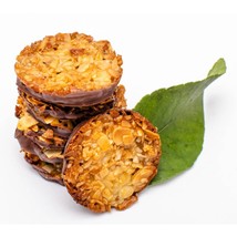 Andy Anand Dark Chocolate Florentines 24 Pcs Orange and Almonds Cookies - 7 Oz - £31.52 GBP