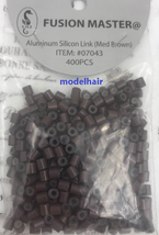 Fusion Master Aluminum Silicon Med Brown Beads Micro Ring Link Crimp 400 Pcs - £11.98 GBP