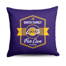 NBA Los Angeles Lakers Dominion Personalized Throw Pillow 18×18 Inches - $57.48 CAD