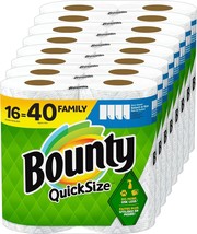 Quick-Size Paper Towels, White, 16 Family Rolls = 40 Regular - $38.98