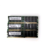 Lot Of 3 Micron MT8VDDT3264AG-265B1 256MB DDR 333MHz DIMM CL 2.5 Desktop... - $18.70