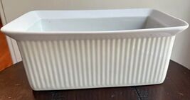 Dansk International Designs Japan White Fluted Baking Bread Loaf Pan Dis... - $16.00
