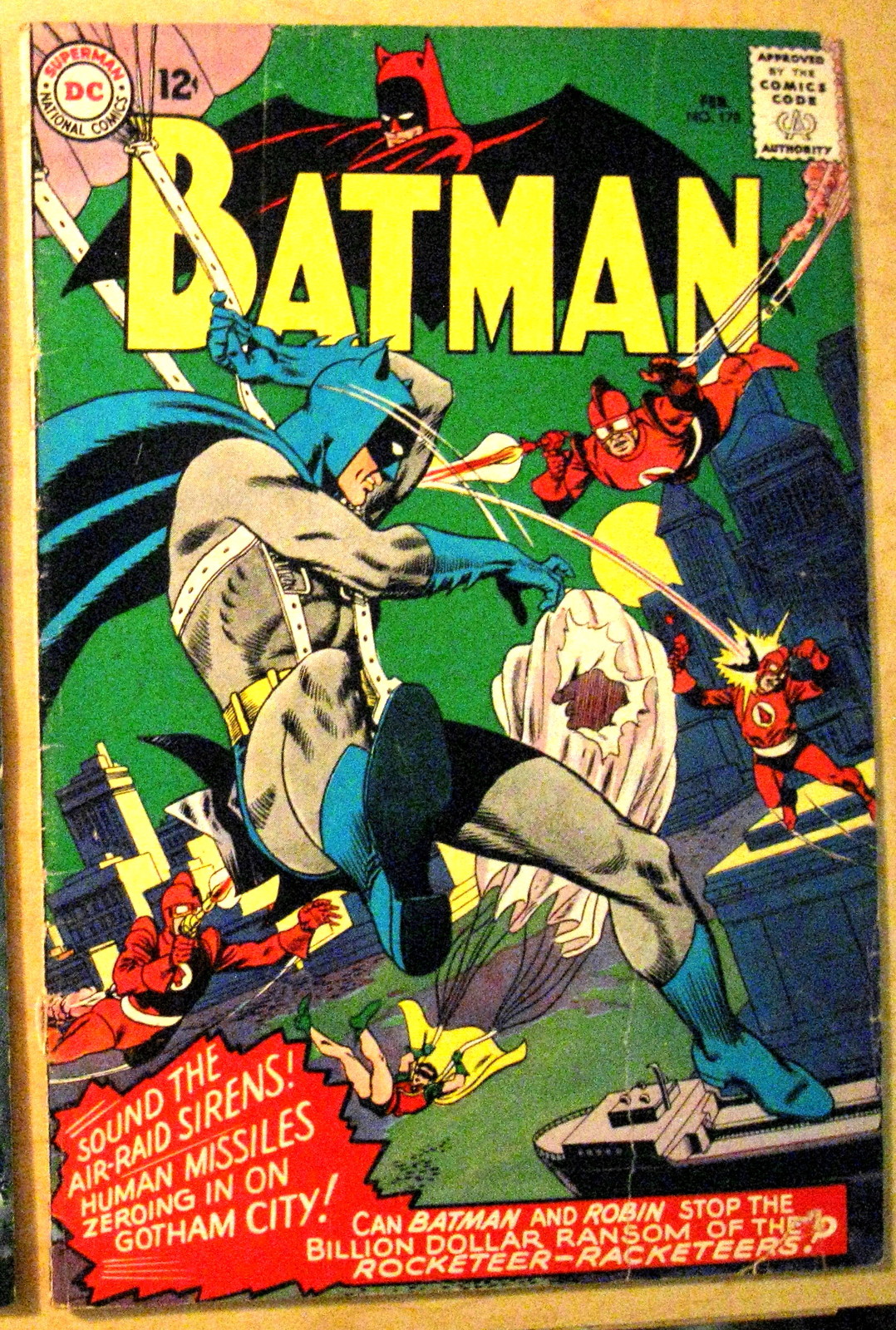 Primary image for BATMAN# 178 Feb 1966 (4.5 VG+)  Raid of the Rocketeers Kane/Anderson Cover