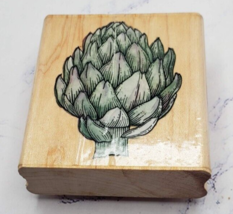 Artichoke Heart Rubber Stampede Wood Mounted Rubber Stamp Small Artichoke A2189E - $7.91