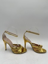 Women’s Gucci Crawford Metallic Leather Sandals Gold Size 36.5 - £364.53 GBP