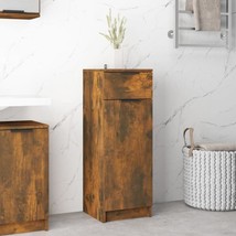 Modern Wooden Narrow Bathroom Toilet Storage Cabinet Unit With Door &amp; Drawer - £50.52 GBP+