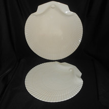 Mikasa Laslo Shell Plate Beige Dinner Plate and Salad Plate 10&quot; &amp; 11&quot; - $34.65