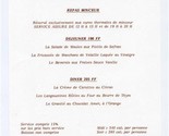 Restaurant Michel Guerard Menu Michelin 3 Star Les Prés d&#39;Eugénie France... - £39.47 GBP