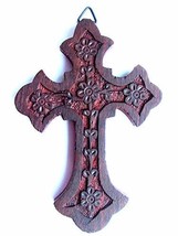 Iconsgr Handmade Wooden Holy Orthodox Religious Wood Carved Wall Cross C... - £15.74 GBP